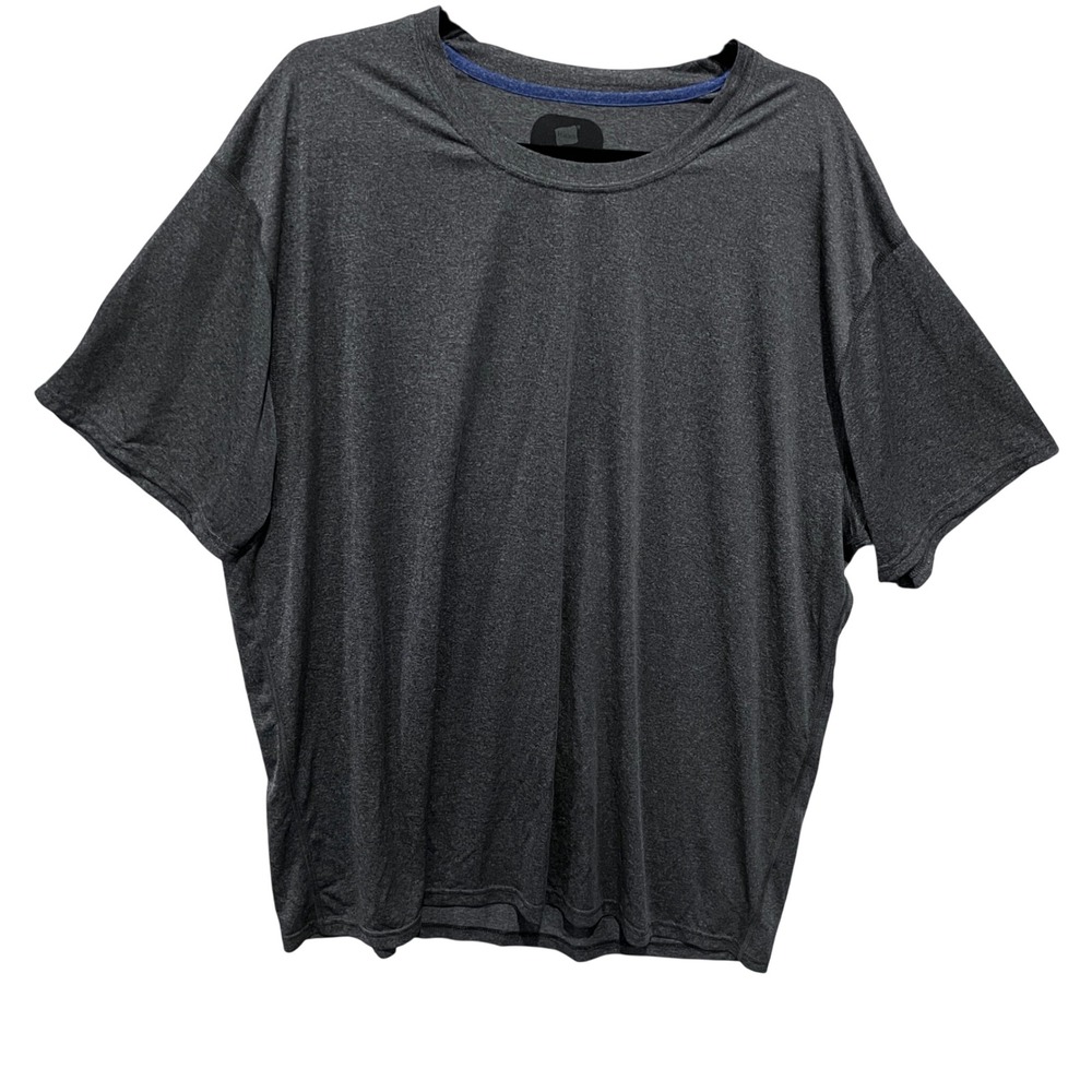 Hanes X-Temp 2XL Gray Short Sleeve‎ Athletic T-Shirt Mens Activewear